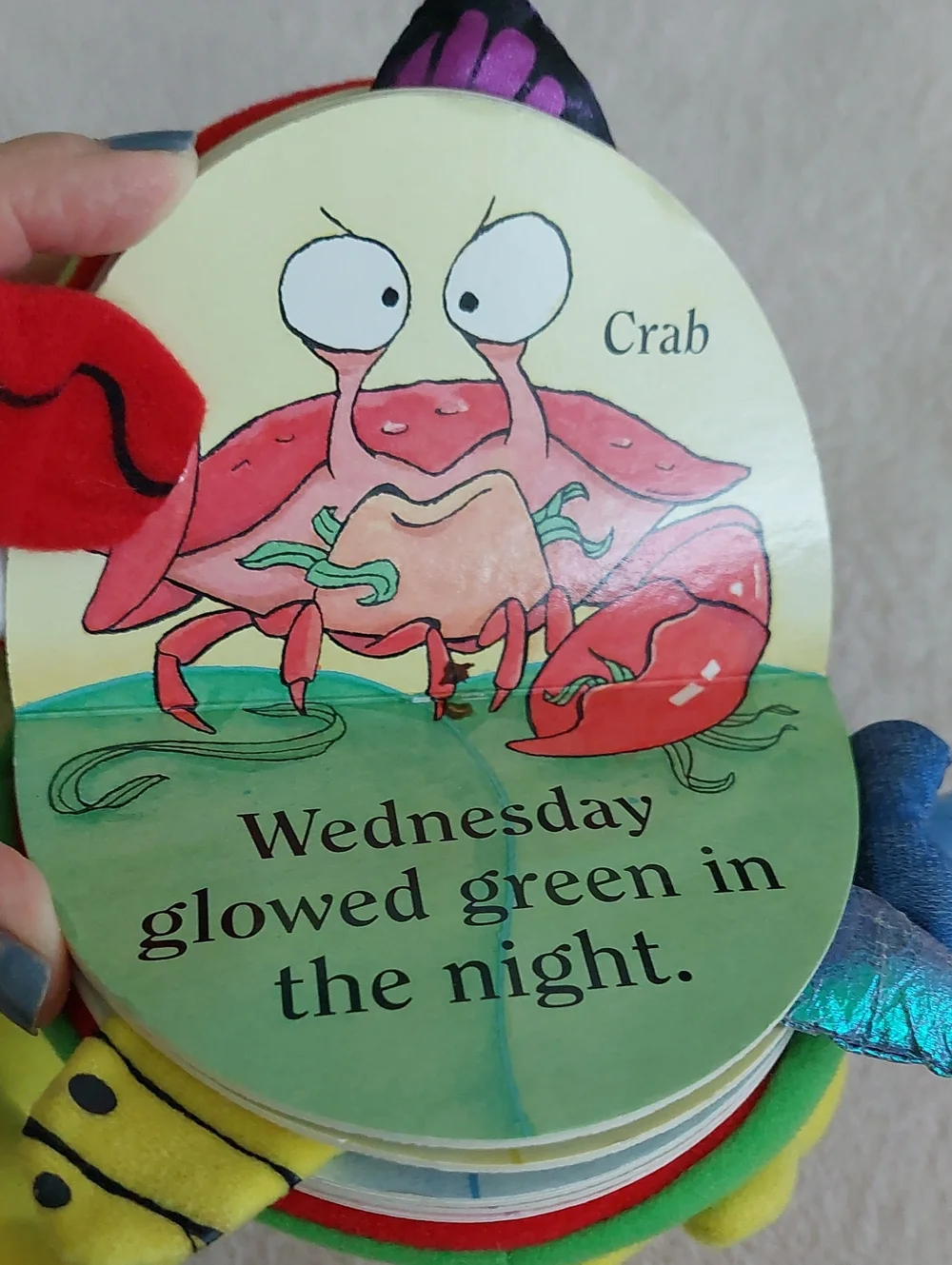 MONDAY the BULLFROG: A Huggable Puppet Book About the Days of the Week NWOT